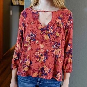 American Eagle Outfitters Bohemian Peasant Top Small